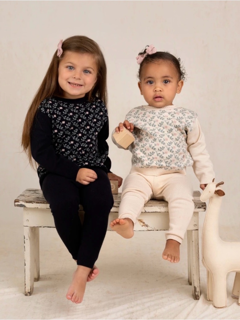 Feltman Brothers Girls Floral Vine Jacquard Knit Set